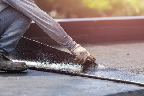 Professional Emergency Waterproofing technician working in Augusta, MI